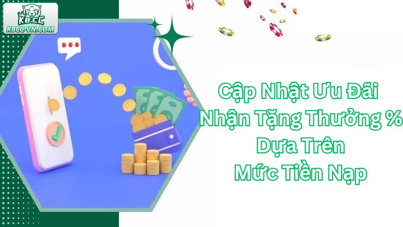 Điểm qua ưu đãi tặng thưởng % dựa trên mức tiền nạp 